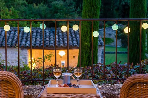 guirlande lumineuse rambarde terrasse balcon